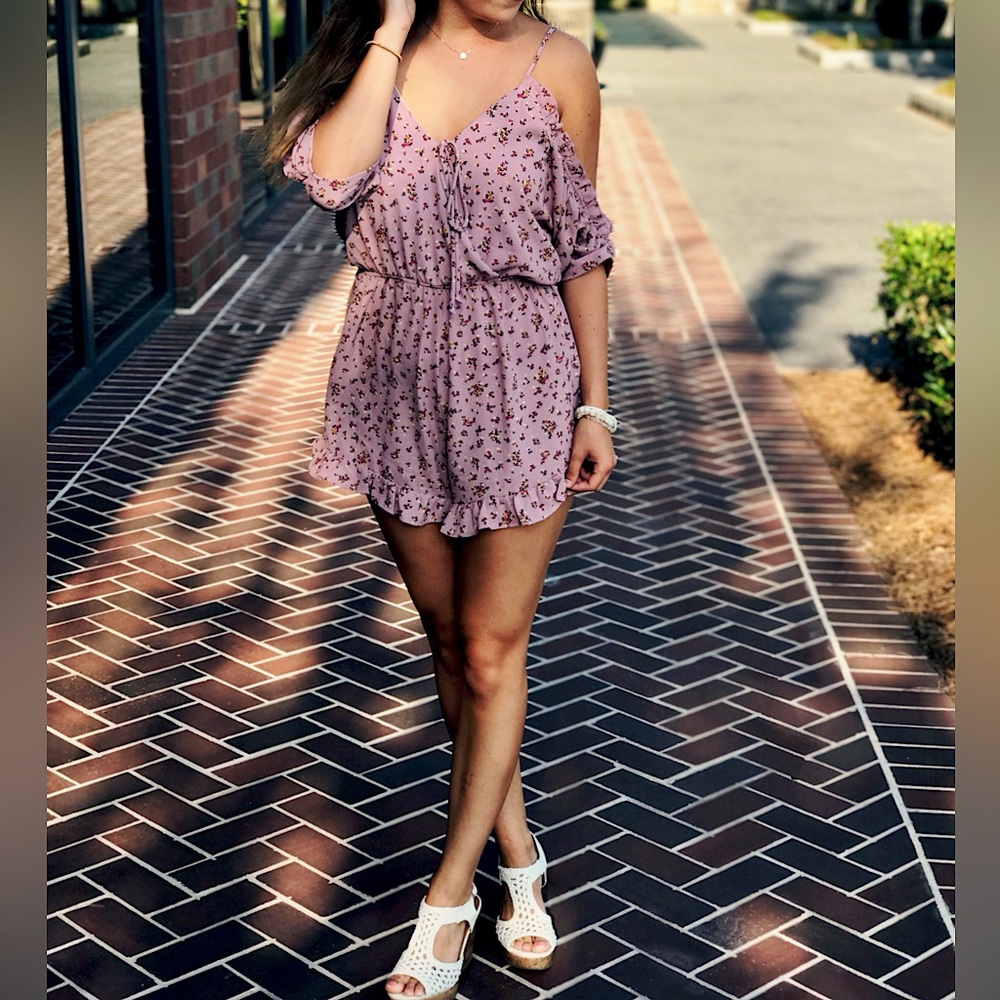 Floral Off-Shoulder Romper